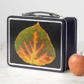 グリーンオレンジ&イエロー《植物》アスペンリーフ#1 メタルランチボックス (インサイチュ)