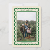 グリーンオンクリームシンプルホタテのフォトフレーム シーズンカード (正面)