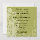 グリーンオングリーン ダマスク ワンス アポン ア タイム 招待状 (裏面)