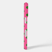 グリーンオンピンク水玉模様パターンデザイン Case-Mate iPhoneケース (裏面 / 右)