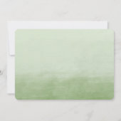 グリーンオンブル水彩誕生日 招待状 (裏面)