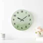 グリーンオンブレ水彩 ラージ壁時計 (ホーム)
