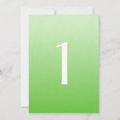 グリーンオンブレ結婚式テーブルナンバー 招待状 (裏面)