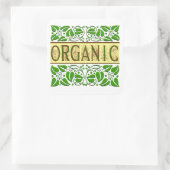 グリーンオーガニックスローガンのシール スクエアシール (バッグ)