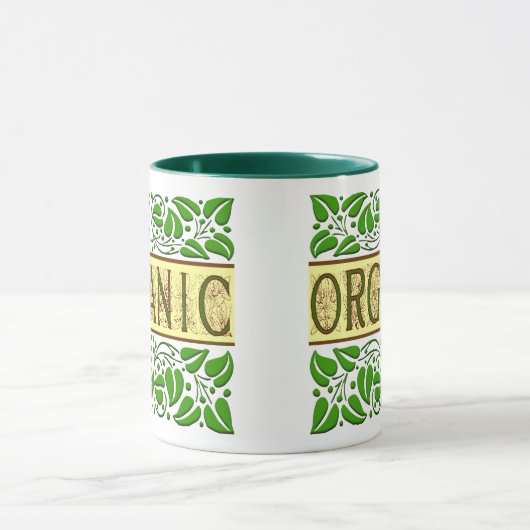 グリーンオーガニックスローガンコーヒーマグ マグカップ (中央)