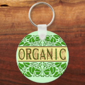 グリーンオーガニックスローガンKeychain キーホルダー (正面)