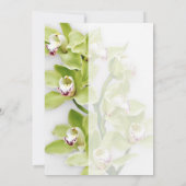 グリーンオーキッドフォト結婚ズサンキューカード サンキューカード (裏面)