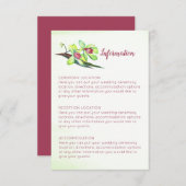 グリーンオーキッドマ結婚ルサラの情報カード エンクロージャーカード (正面/裏面)