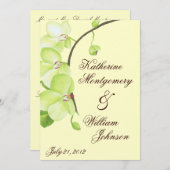 グリーンオーキッド結婚式招待状 招待状 (正面/裏面)