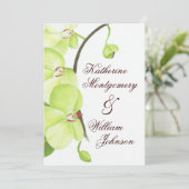 グリーンオーキッド結婚式招待状 招待状 (スタンド正面)