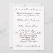 グリーンオーキッド結婚式招待状 招待状 (裏面)