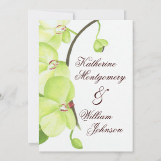 グリーンオーキッド結婚式招待状 招待状