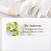 グリーンオーキッ結婚ト差出人住所ラベル ラベル (インサイチュ)