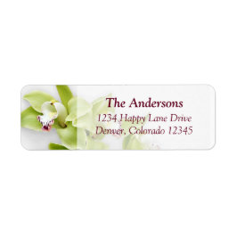 グリーンオーキッ結婚ト差出人住所ラベル ラベル