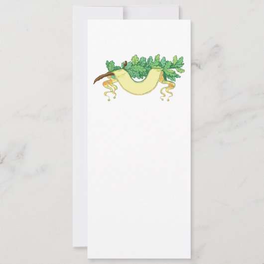 グリーンオークの旗と枝葉 (正面)