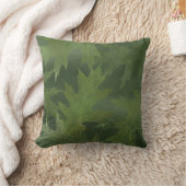 グリーンオークの葉 クッション (ブランケット)