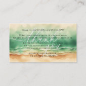 グリーンオーシャンビーチ 感謝を込めて 結婚式をシェア エンクロージャーカード (正面)