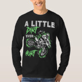 グリーンオートバイダートバイクMXモトクロスメンズボーイズ Tシャツ (正面)