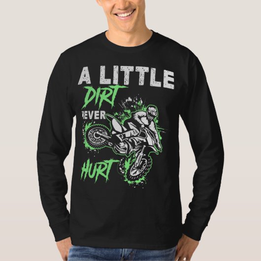 グリーンオートバイダートバイクMXモトクロスメンズボーイズ Tシャツ (正面)