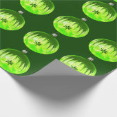 グリーンオーナメントグリーンラッピング紙 ラッピングペーパー (角)