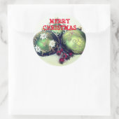 グリーンオーナメントバウブル ラウンドシール (バッグ)