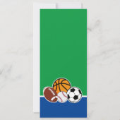 グリーンオールスタースポーツチケットカップルのシャワーフォト 招待状 (裏面)