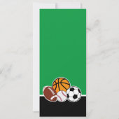 グリーンオールスタースポーツチケットカップルのシャワーフォト 招待状 (裏面)