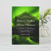 グリーンオーロラ 北極光 ウェディング 招待状 (スタンド正面)