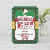 グリーンカウボーイクリスマスパーティー招待状 招待状 (スタンド正面)