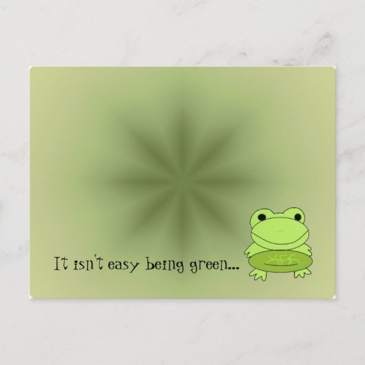 グリーンカエルことわざ ポストカード (正面)
