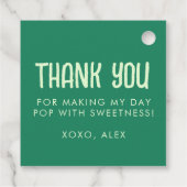 グリーンカエルとオレンジボバブルティーパーティー フェイバータグ (裏面)