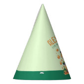 グリーンカエルとオレンジボバブルティー パーティーハット (左)