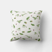 グリーンカエルのパターン クッション (裏面)