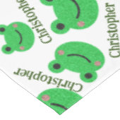 グリーンカエルのパターン テーブルクロス (アングル)