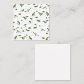 グリーンカエルのパターン ノートカード (正面/裏面)