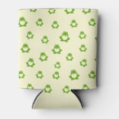 グリーンカエルのパターン 缶クーラー (正面)