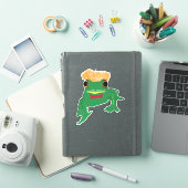 グリーンカエルの口ひげ シール (iPadカバー)