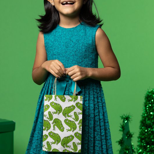 グリーンカエルの漫画 ミディアムペーパーバッグ