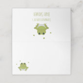 グリーンカエルハート名ベビーシャワー プレイスカード (外部開封)