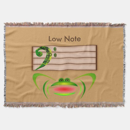 グリーンカエル低音 スローブランケット (正面)