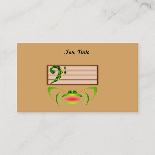 グリーンカエル低音 名刺 (正面)