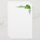 グリーンカエル固定 便箋 (正面/裏面)