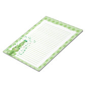 グリーンカエル点々のあるの森の動物 ノートパッド (アングル)