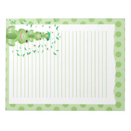 グリーンカエル点々のあるの森の動物 ノートパッド