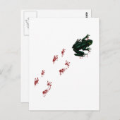 グリーンカエル血足跡ゴシック両生類 ポストカード (正面/裏面)