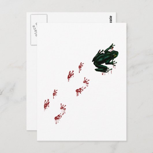 グリーンカエル血足跡ゴシック両生類 ポストカード (正面/裏面)