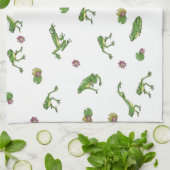 グリーンカエル キッチンタオル (折り畳み)