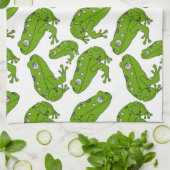 グリーンカエル キッチンタオル (折り畳み)