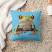 グリーンカエル クッション (ブランケット)