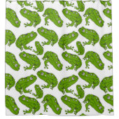 グリーンカエル シャワーカーテン (正面)